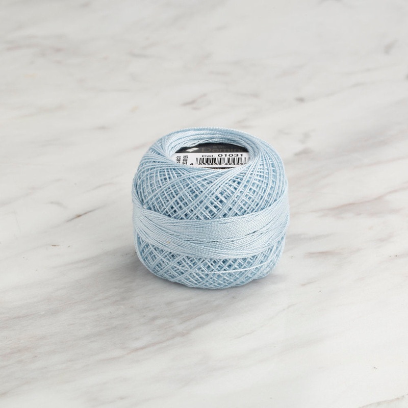 Domino Cotton Perle Size 12 Embroidery Thread (5 g), Baby Blue – 4590012-01031