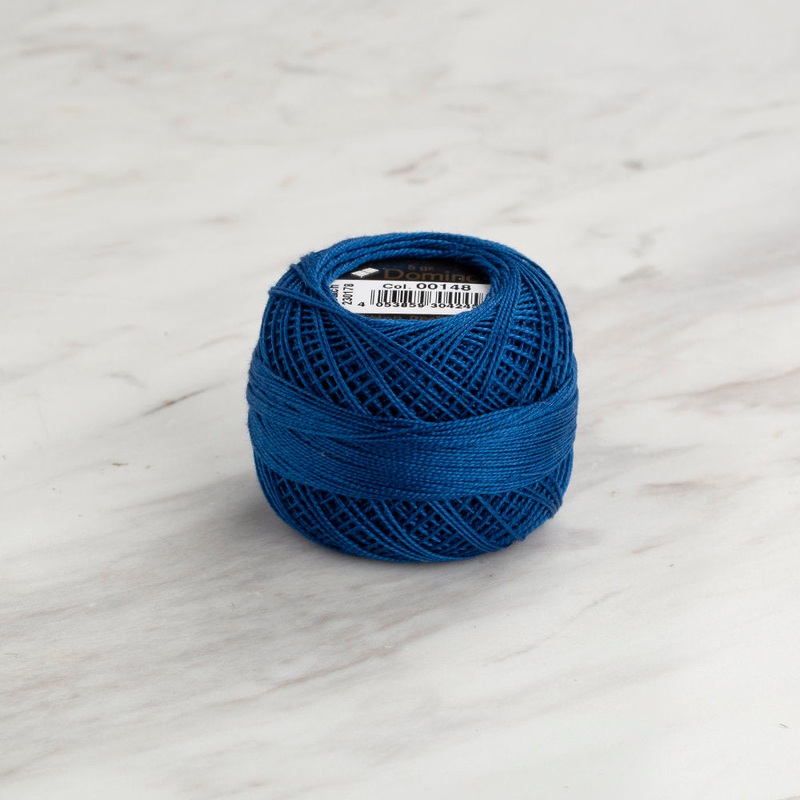 Domino Cotton Perle Size 12 Embroidery Thread (5 g), Blue – 4590012-00148