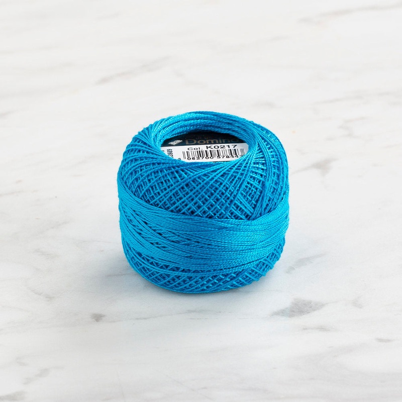 Domino Cotton Perle Size 12 Embroidery Thread (5 g), Blue – 4590012-K0217