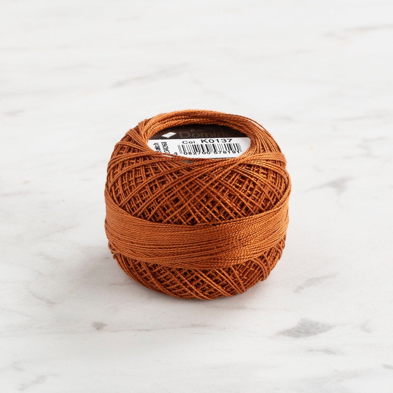 Domino Cotton Perle Size 12 Embroidery Thread (5 g), Brown – 4590012-K0137