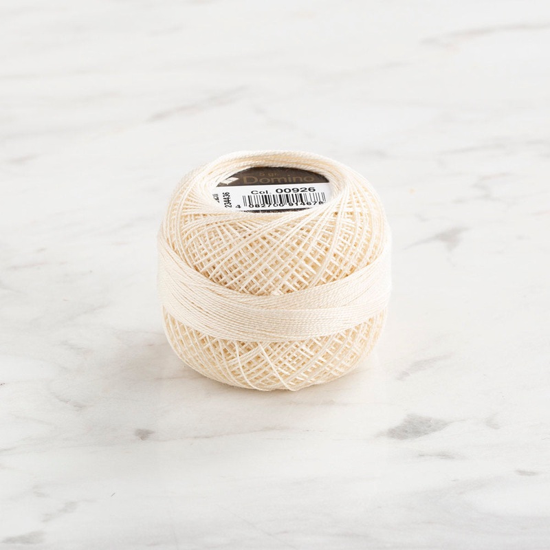 Domino Cotton Perle Size 12 Embroidery Thread (5 g), Cream – 4590012-926