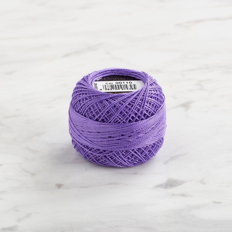 Domino Cotton Perle Size 12 Embroidery Thread (5 g), Dark Lilac – 4590012-110