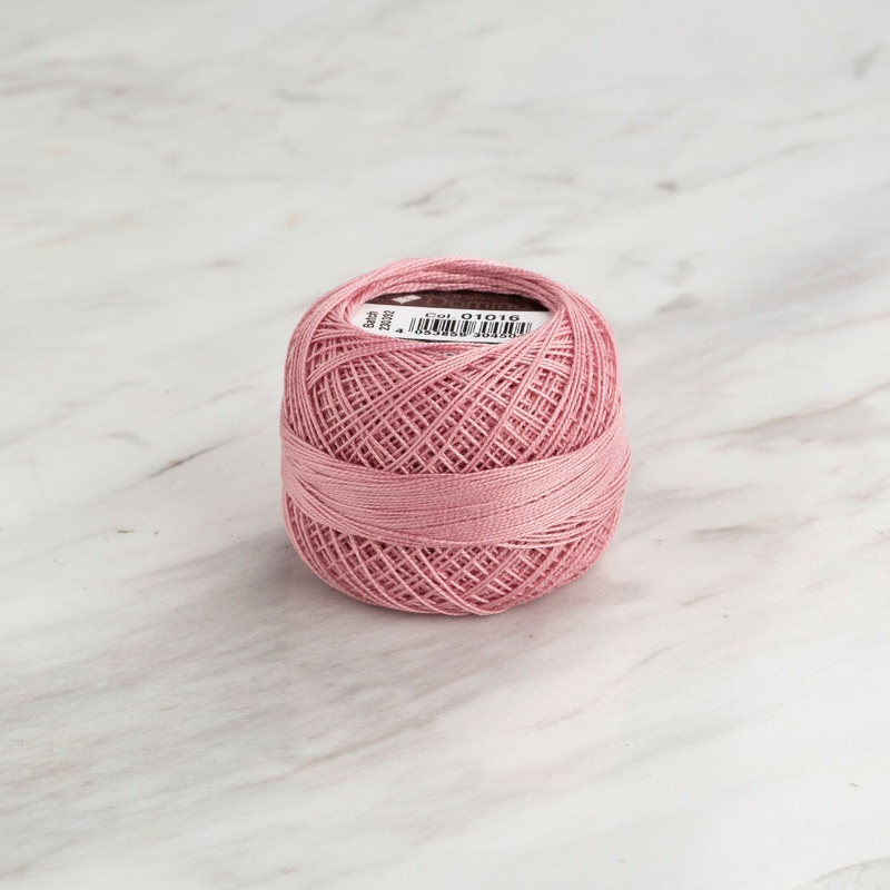 Domino Cotton Perle Size 12 Embroidery Thread (5 g), Dusty Rose – 4590012-01016
