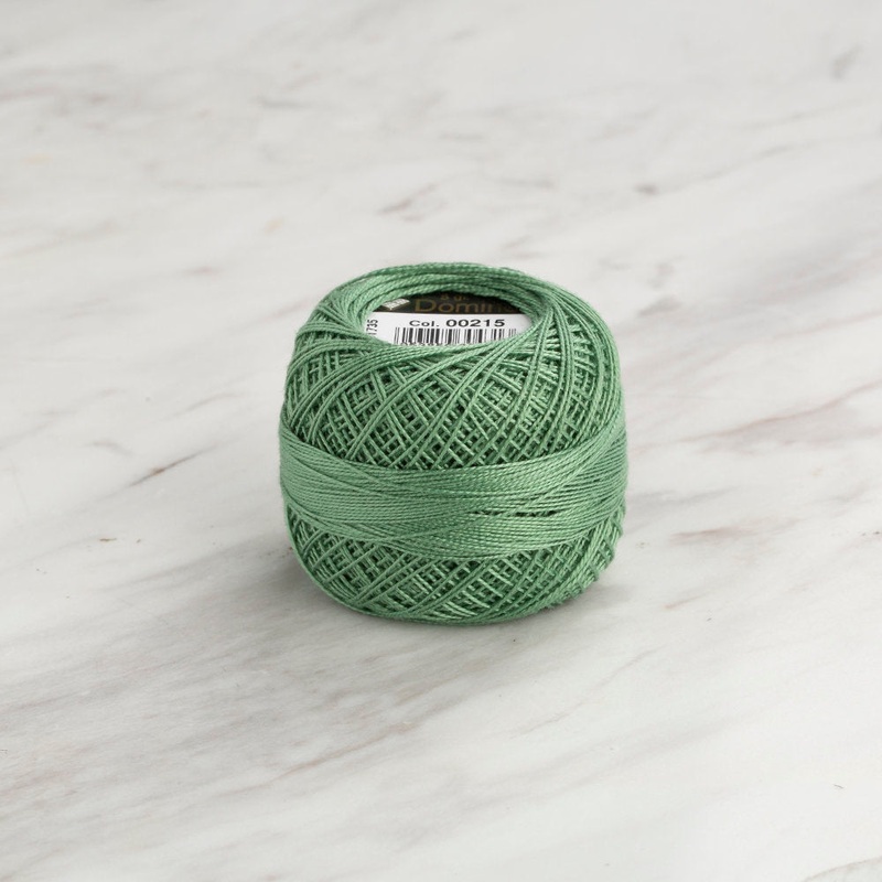 Domino Cotton Perle Size 12 Embroidery Thread (5 g), Green – 4590012-00215