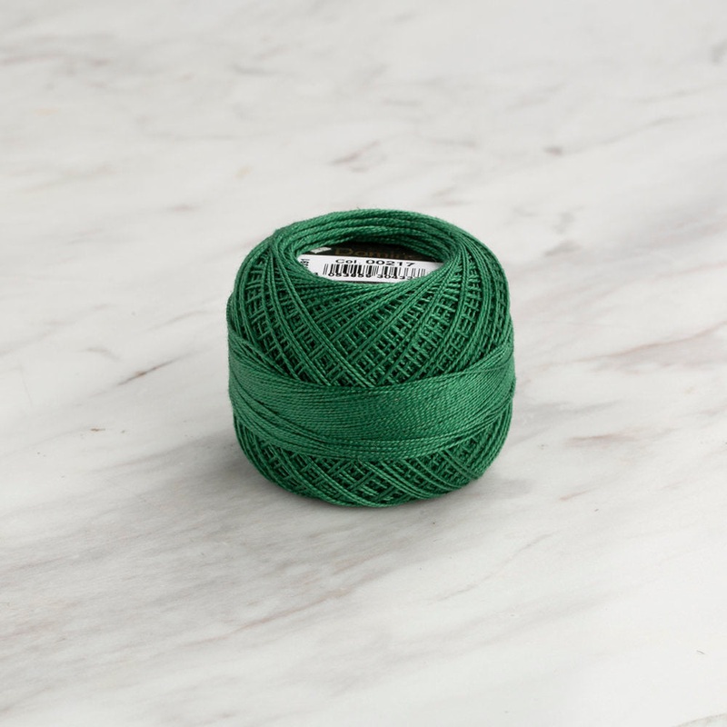 Domino Cotton Perle Size 12 Embroidery Thread (5 g), Green – 4590012-00217