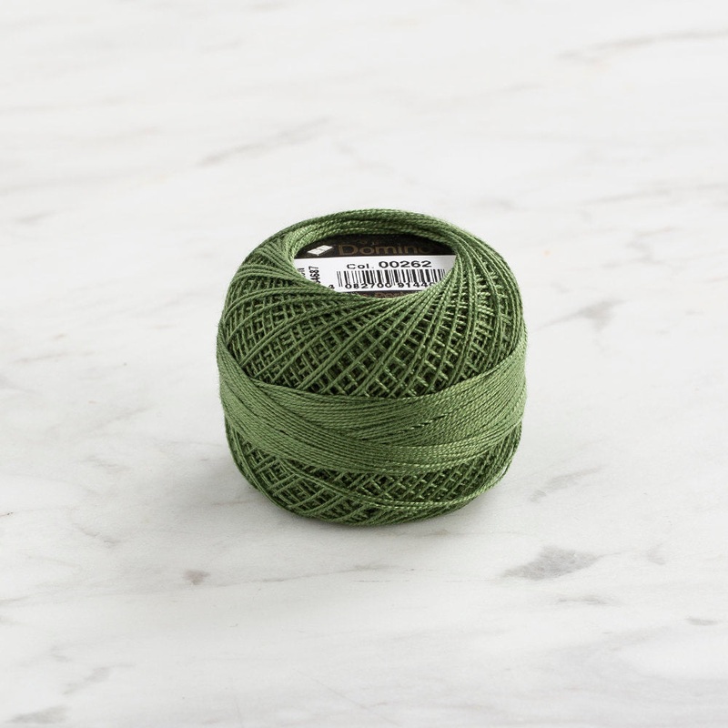 Domino Cotton Perle Size 12 Embroidery Thread (5 g), Green – 4590012-262