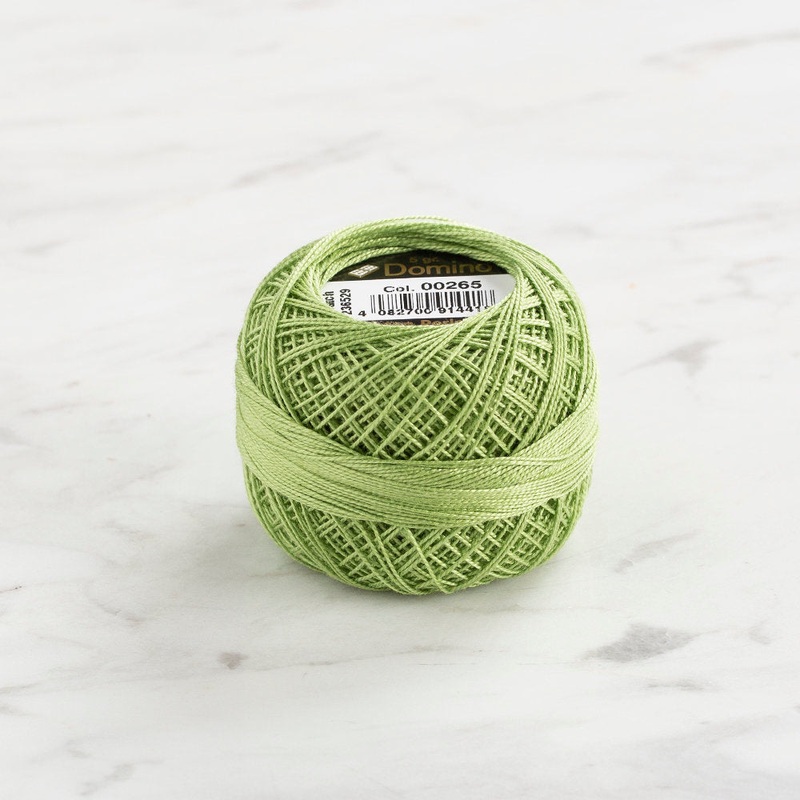 Domino Cotton Perle Size 12 Embroidery Thread (5 g), Green – 4590012-265