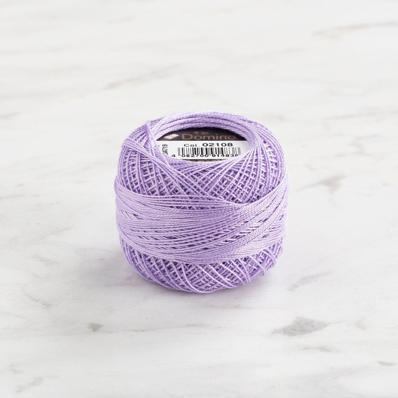Domino Cotton Perle Size 12 Embroidery Thread (5 g), Lilac – 4590012-2108