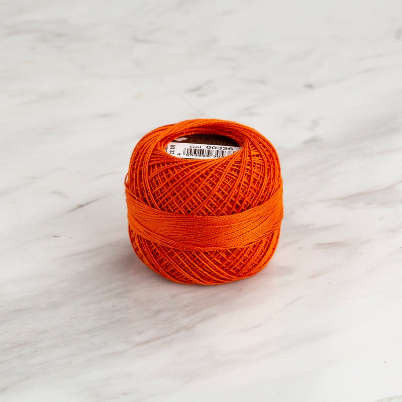Domino Cotton Perle Size 12 Embroidery Thread (5 g), Orange – 4590012-00326