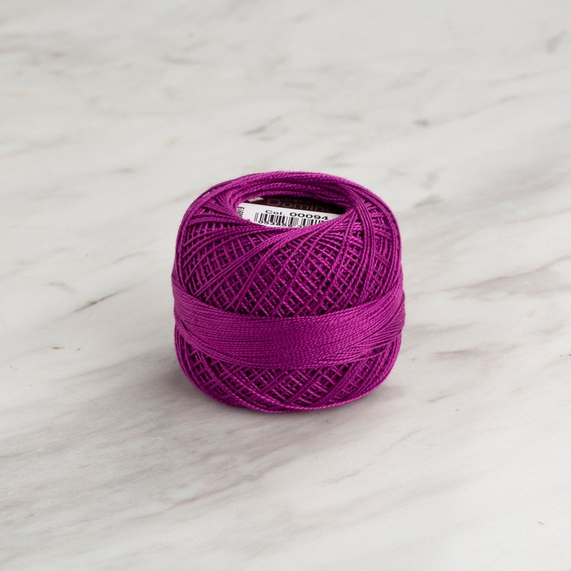 Domino Cotton Perle Size 12 Embroidery Thread (5 g), Purple – 4590012-00094