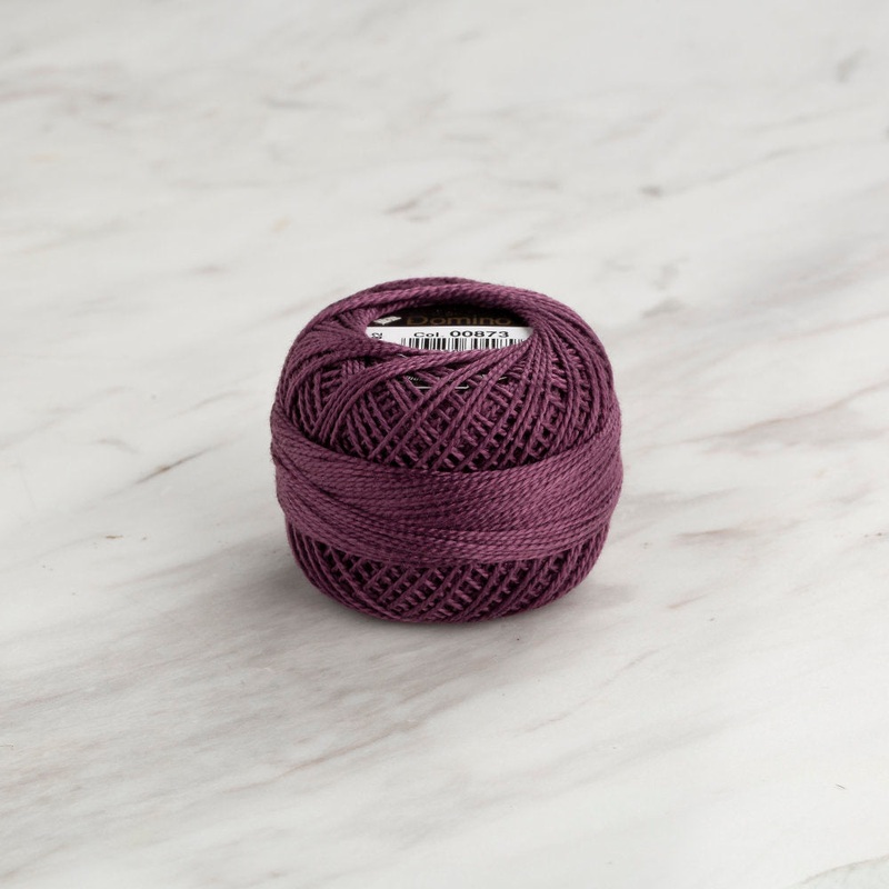 Domino Cotton Perle Size 8 Embroidery Thread (8 g), Dark Purple – 4598008-00873