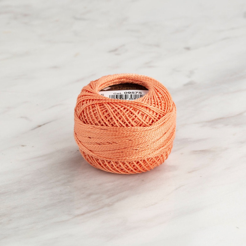 Domino Cotton Perle Size 8 Embroidery Thread (8 g), Light Brick – 4598008-09575