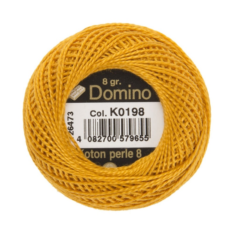 Domino Cotton Perle Size 8 Embroidery Thread (8 g), Orange – 4598008-K0198