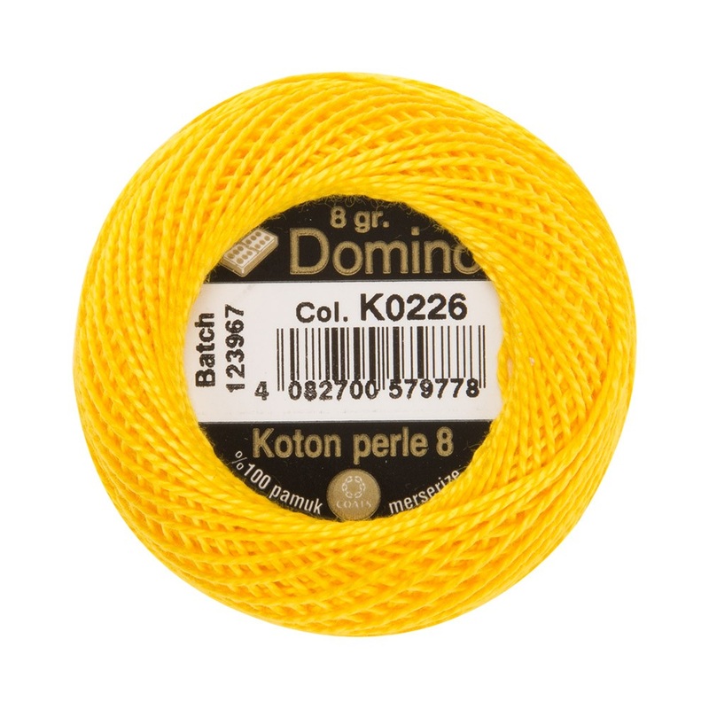 Domino Cotton Perle Size 8 Embroidery Thread (8 g), Orange – 4598008-K0226