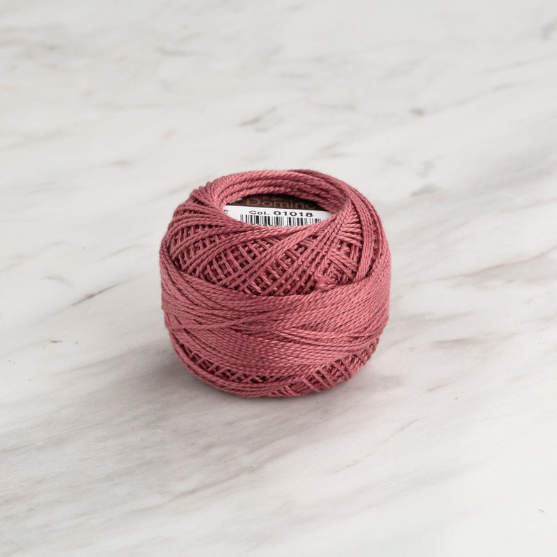 Domino Cotton Perle Size 8 Embroidery Thread (8 g), Purple – 4598008-01018