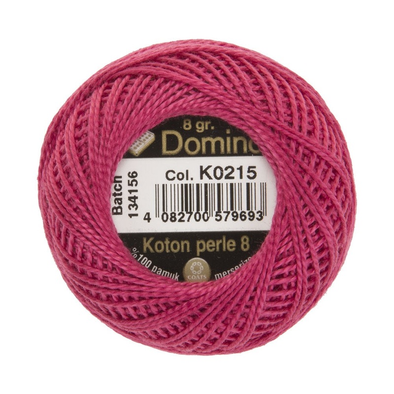 Domino Cotton Perle Size 8 Embroidery Thread (8 g), Purple – 4598008-K0215