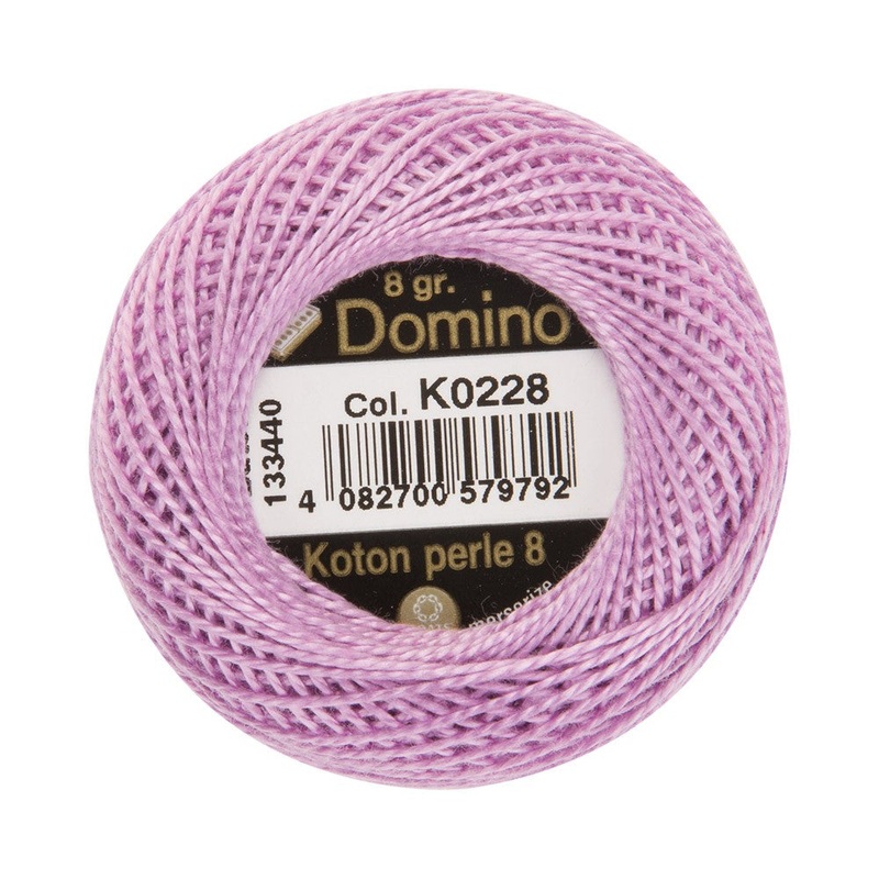 Domino Cotton Perle Size 8 Embroidery Thread (8 g), Purple – 4598008-K0228