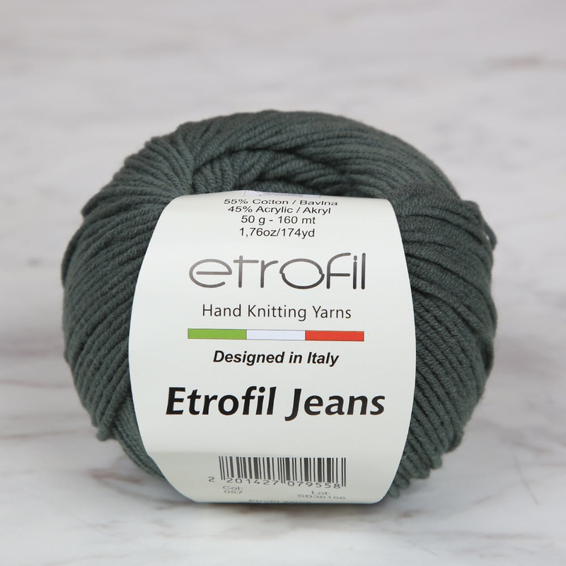 Etrofil Jeans Knitting Yarn, Green – 057