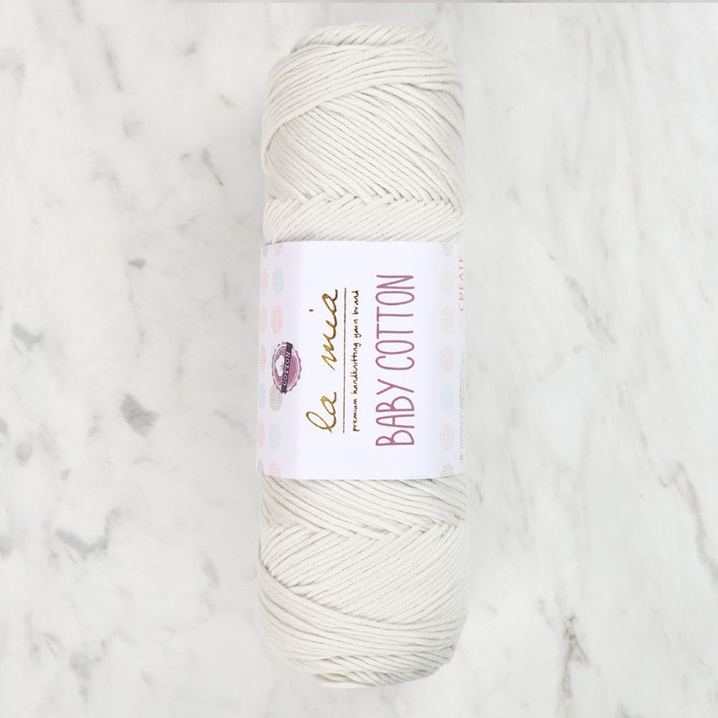 La Mia Baby Cotton Yarn, Light Cream – L050
