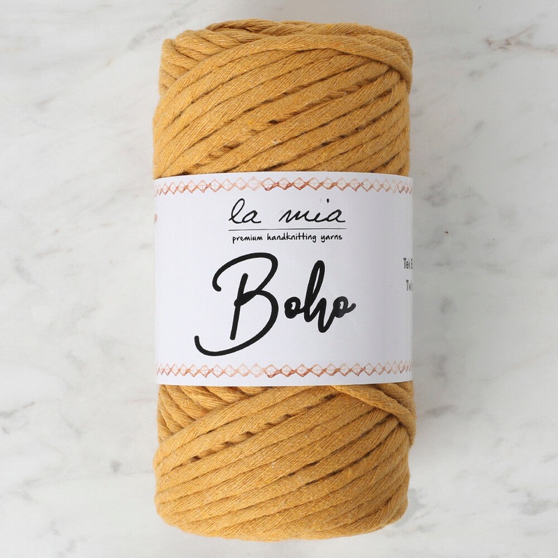La Mia Boho Cotton Macrame Cord, Yellow – L003