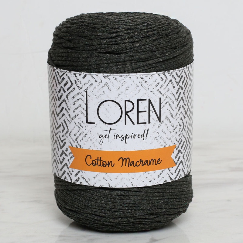 Loren Cotton Macrame Yarn, Khaki – R154