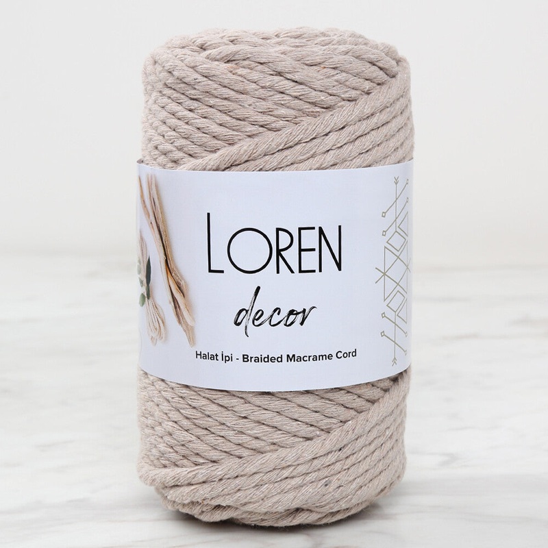 Loren Decor Macrame Yarn, Beige – L049