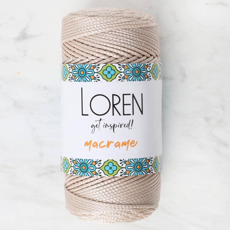 Loren Macrame Knitting Yarn, Beige – RM 030