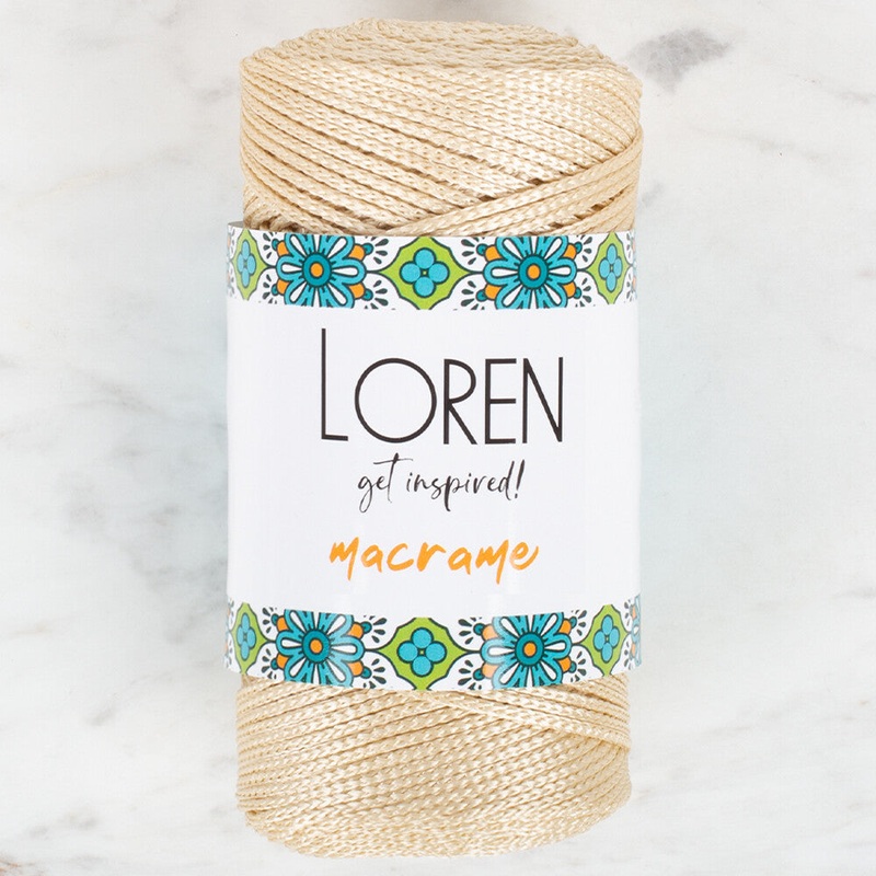 Loren Macrame Knitting Yarn, Beige – RM 036