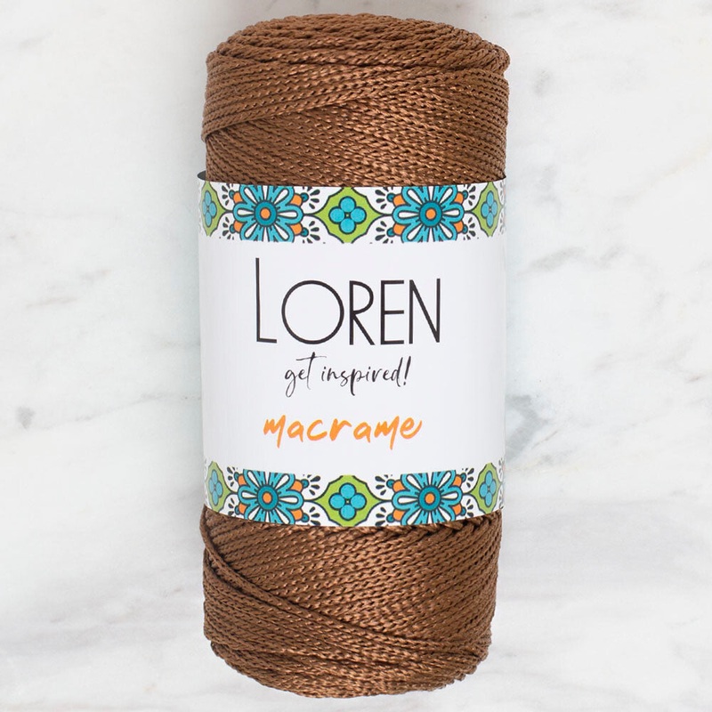 Loren Macrame Knitting Yarn, Brown – RM 0200