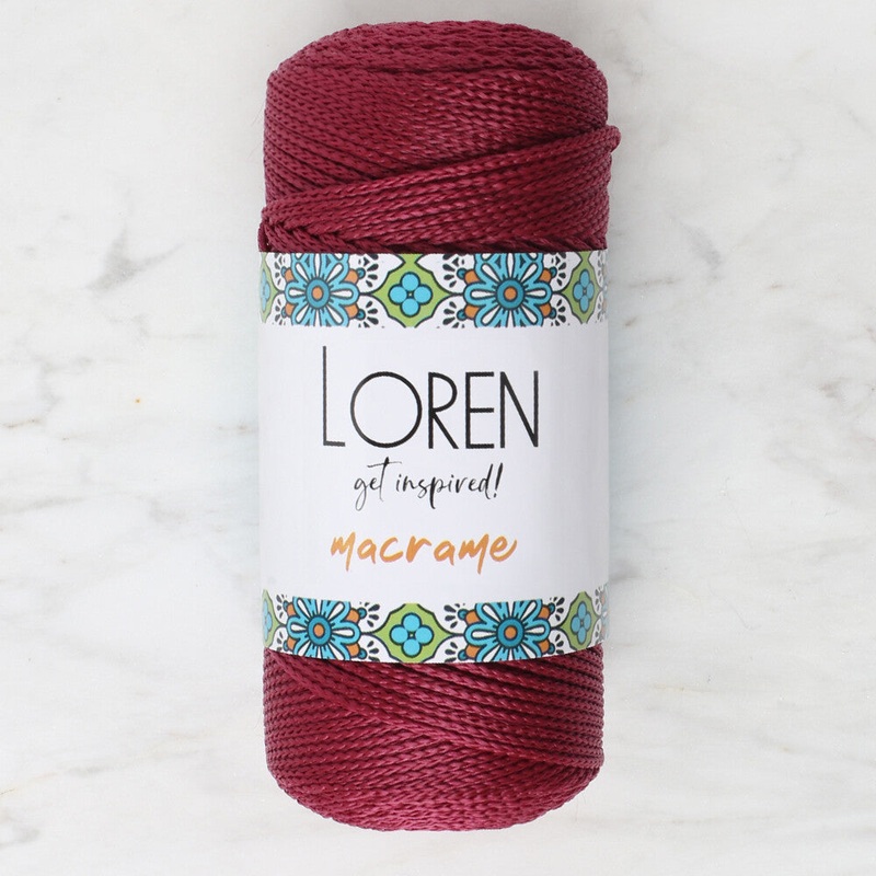 Loren Macrame Knitting Yarn, Claret – RM 0113