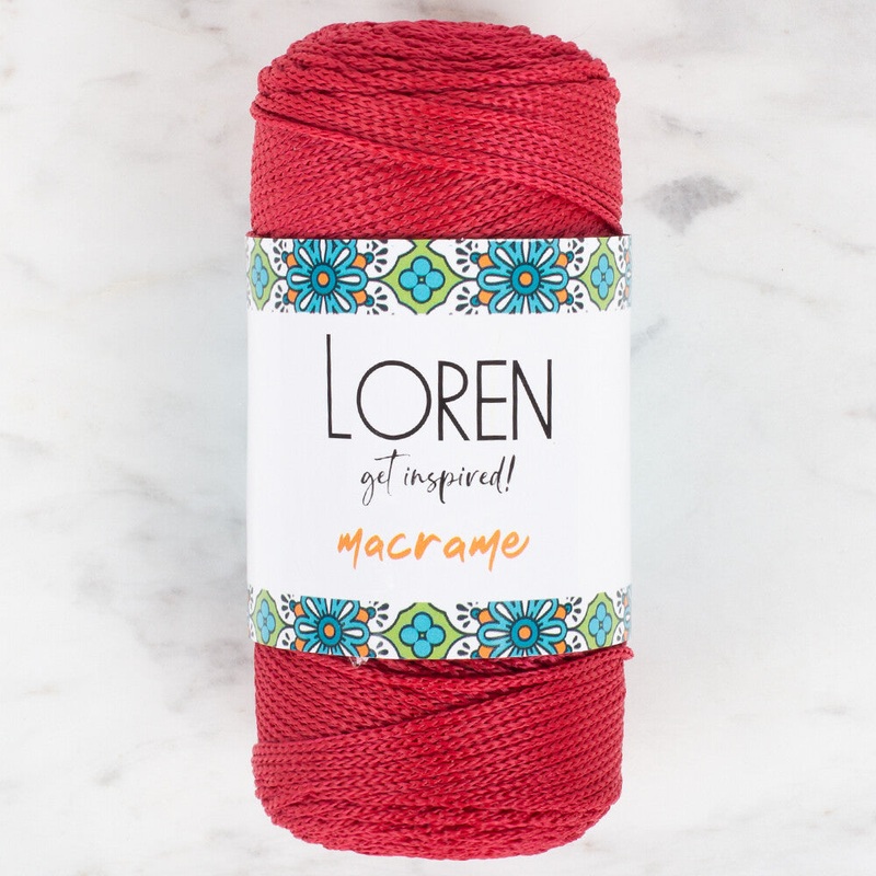 Loren Macrame Knitting Yarn, Dark Red – RM 0105