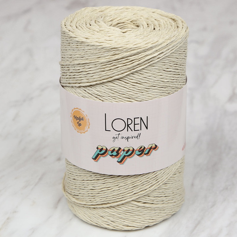Loren Paper Yarn ,Cream – RH39