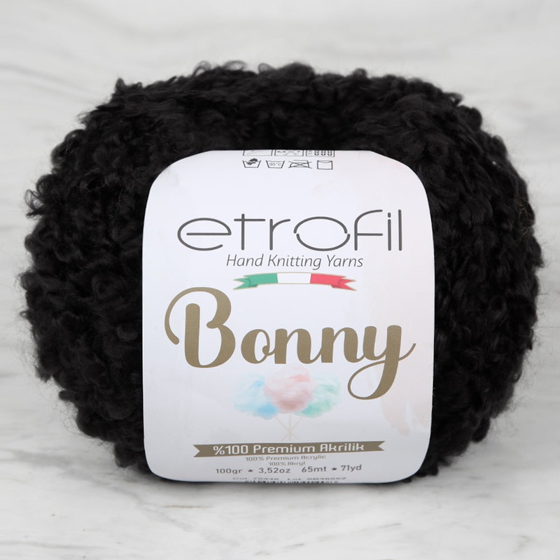 Etrofil Bonny Hand Knitting Yarn,Black – 79159