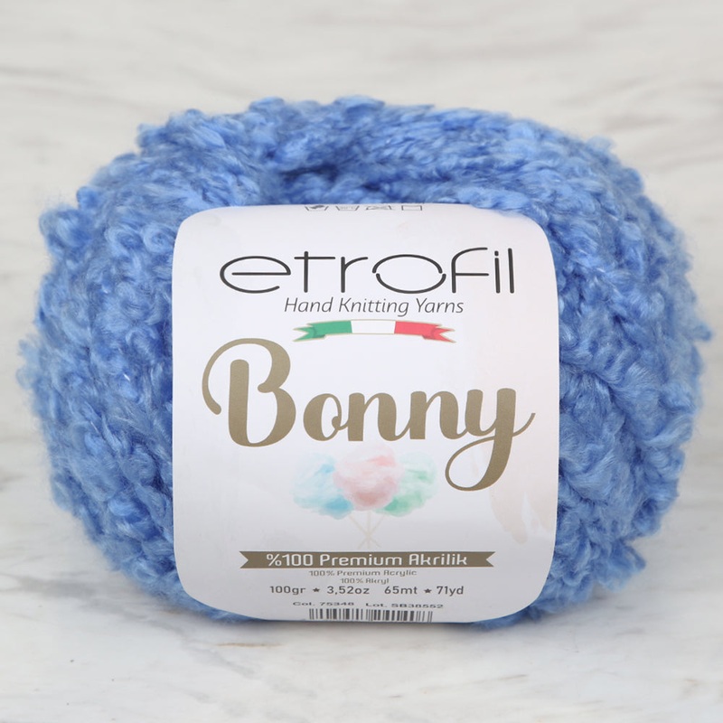 Etrofil Bonny Hand Knitting Yarn,Blue – 75349