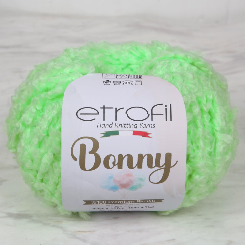 Etrofil Bonny Hand Knitting Yarn,Neon Green – 74285