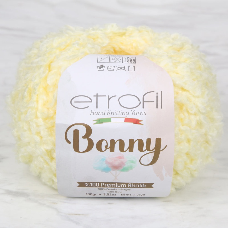 Etrofil Bonny Hand Knitting Yarn,Yellow – 72222