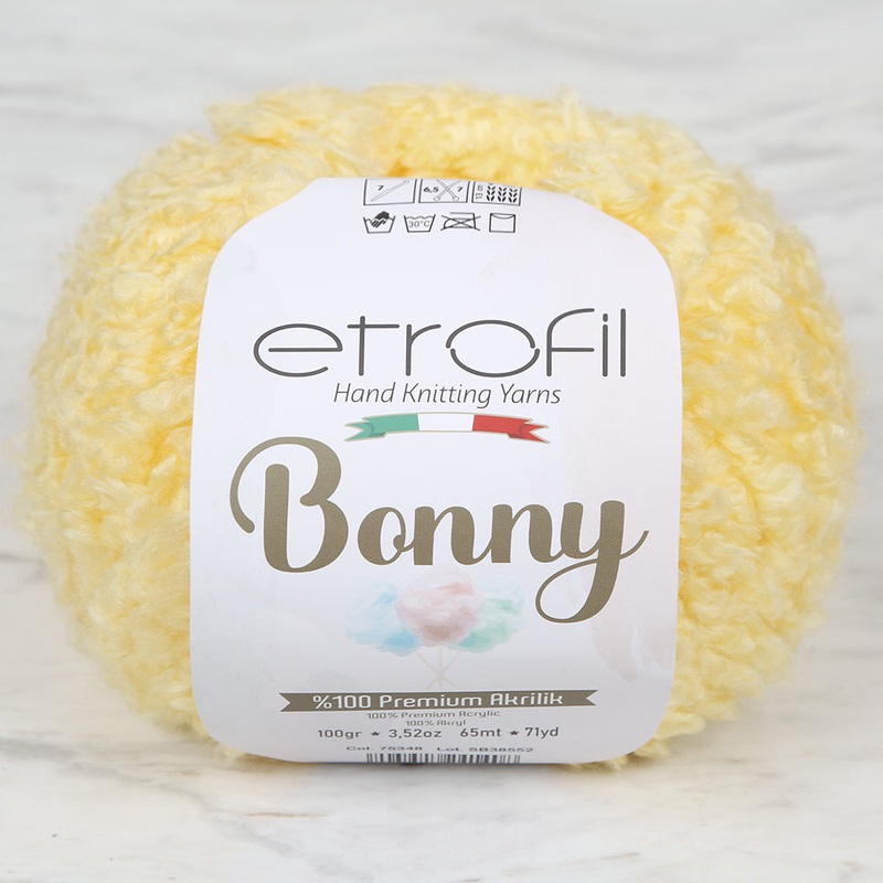 Etrofil Bonny Hand Knitting Yarn,Yellow – 72223
