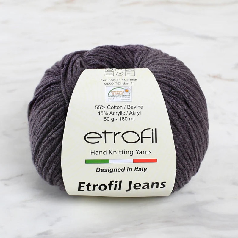 Etrofil Jeans Knitting Yarn, Anthracite  – 065