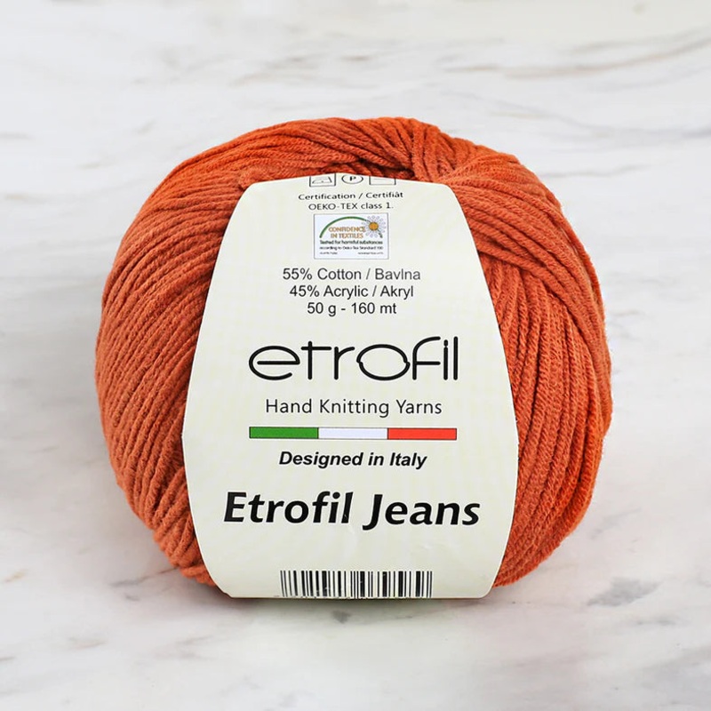Etrofil Jeans Knitting Yarn, Brick Color – 060