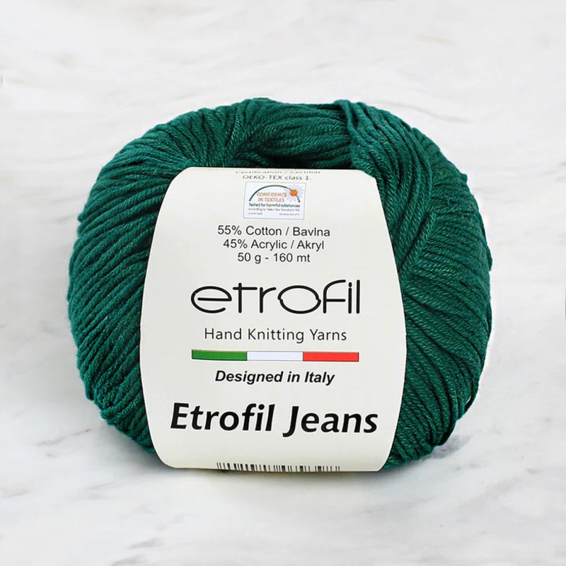 Etrofil Jeans Knitting Yarn, Dark Green – 041