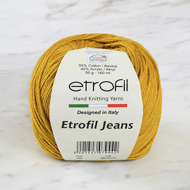 Etrofil Jeans Knitting Yarn, Mustard – 046
