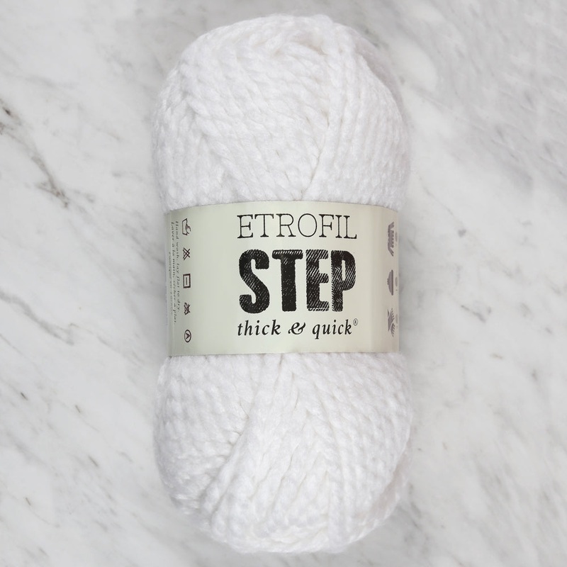 Etrofil Step Hand Knitting Yarn,White – 70187