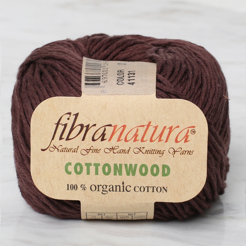Fibra Natura Cottonwood Knitting Yarn, Brown – 41131