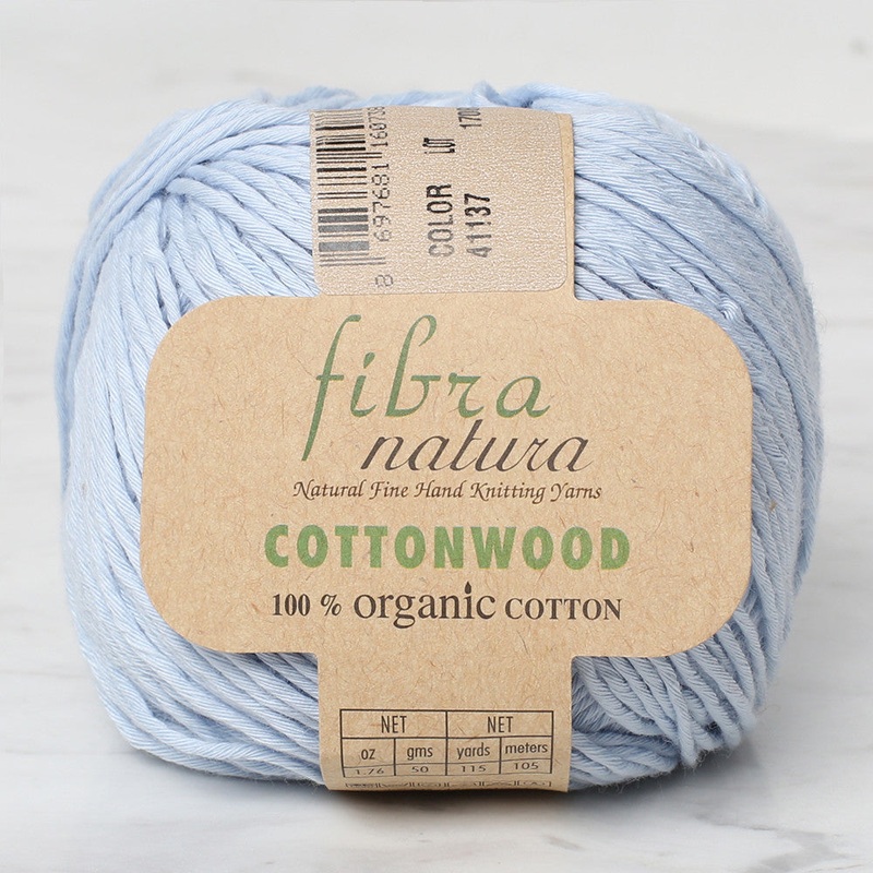 Fibra Natura Cottonwood Knitting Yarn, Light Blue – 41137