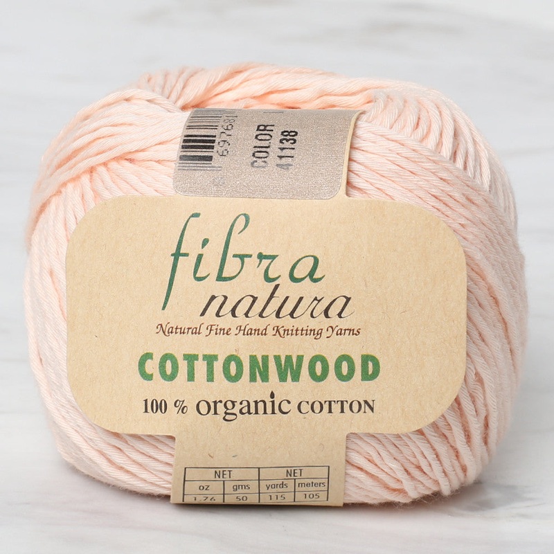Fibra Natura Cottonwood Knitting Yarn, Light Salmon – 41138