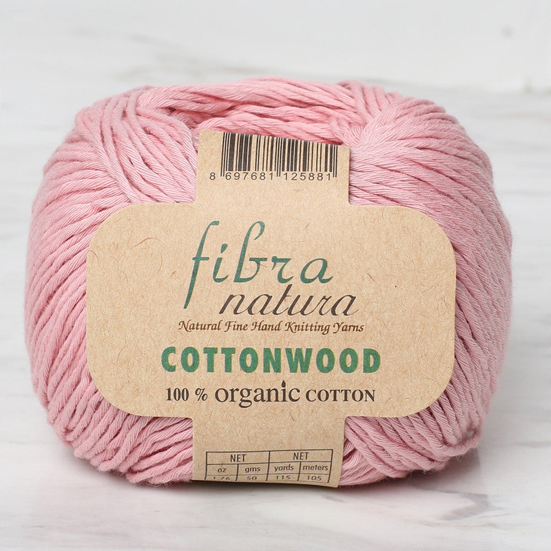 Fibra Natura Cottonwood Knitting Yarn, Pink – 41108