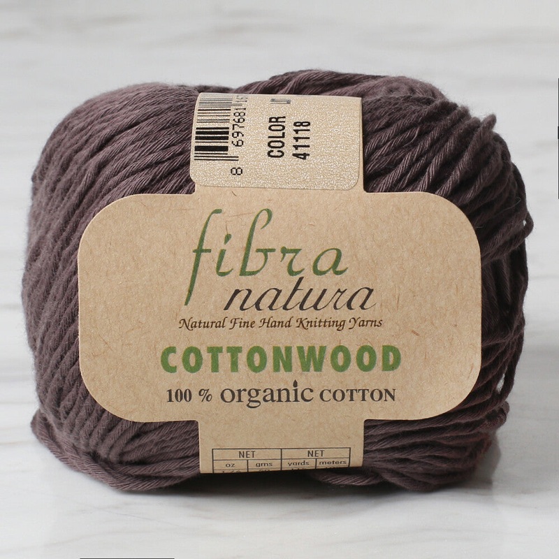 Fibra Natura Cottonwood Yarn, Brown – 41118