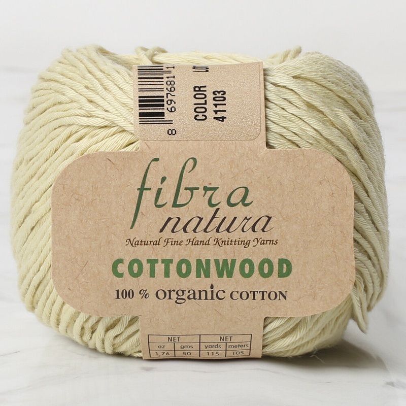 Fibra Natura Cottonwood Yarn, Light Yellow – 41103