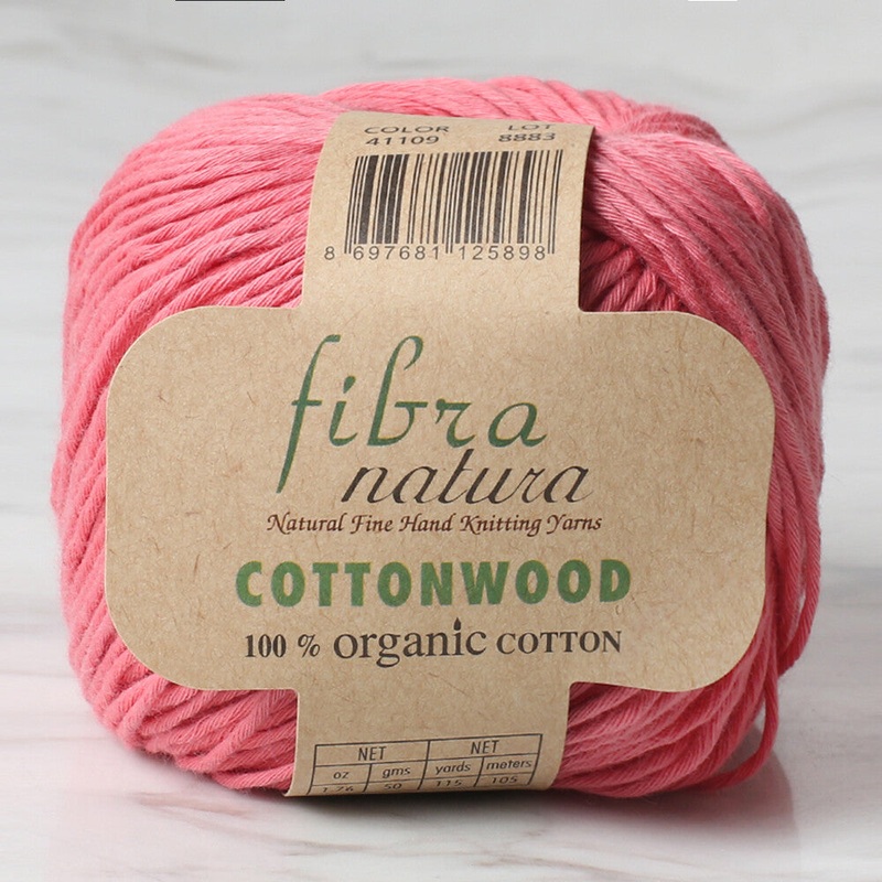 Fibra Natura Cottonwood Yarn, Vermilion – 41109