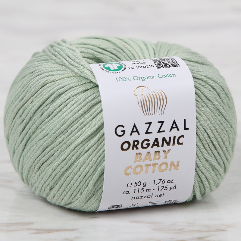 Gazzal Organic Baby Cotton Yarn, Green – 448